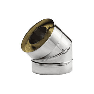 45-degree double-wall elbow / Kaheseinaline põlv 45 kraadi