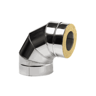 90-degree double-wall elbow / Kaheseinaline põlv 90 kraadi
