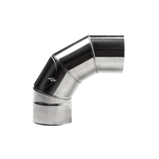 90-degree single-wall elbow with cleaning hatch / Üheseinaline põlv 90 kraadi puhastusluugiga