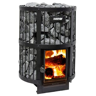 Legend 240 GreenFlame svart vedfyrt badstuovn - Harvia