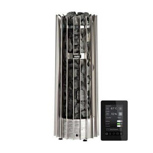ROCHER 70 ELITE 6.8 kW Børstet Stål badstuovn