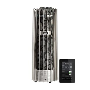 ROCHER 105 ELITE 10.5 kW Børstet Stål badstuovn