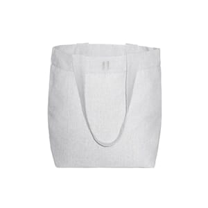 Badstubag i tekstil hvit/grå