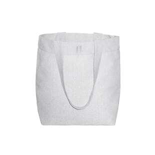 Badstubag i tekstil hvit/grå