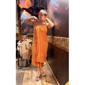 Peshtemal tynn orange